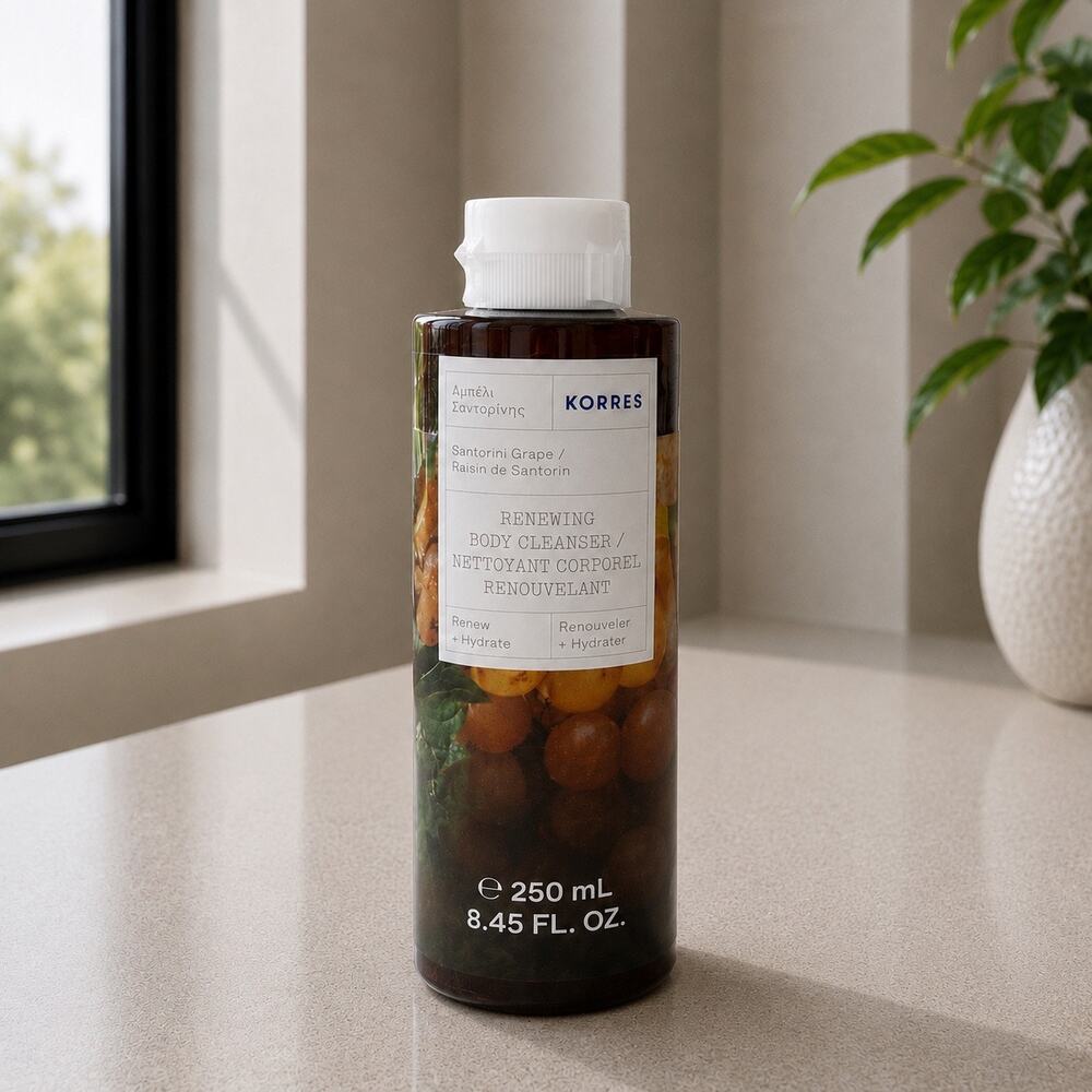 $22 KORRES Santorini Grape Renewing Body Cleanser 8.45 oz New Sealed